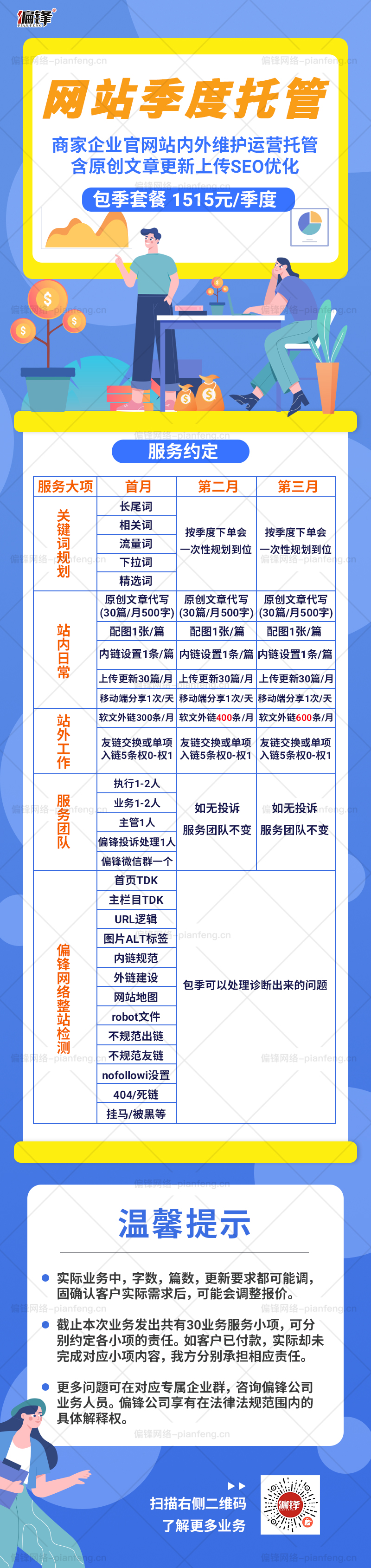 商家企业官网站内外维护运营托管含原创文章更新上传SEO优化包月/季度服务(图1)